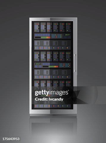 Network Server In Black Background High-Res Vector Graphic - Getty Images