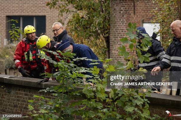 Alain Remue pictured during a search operation regarding a shooting incident at law firm Flammee-Van Der Stichelen in Sint-Lievens-Houtem, on Tuesday...