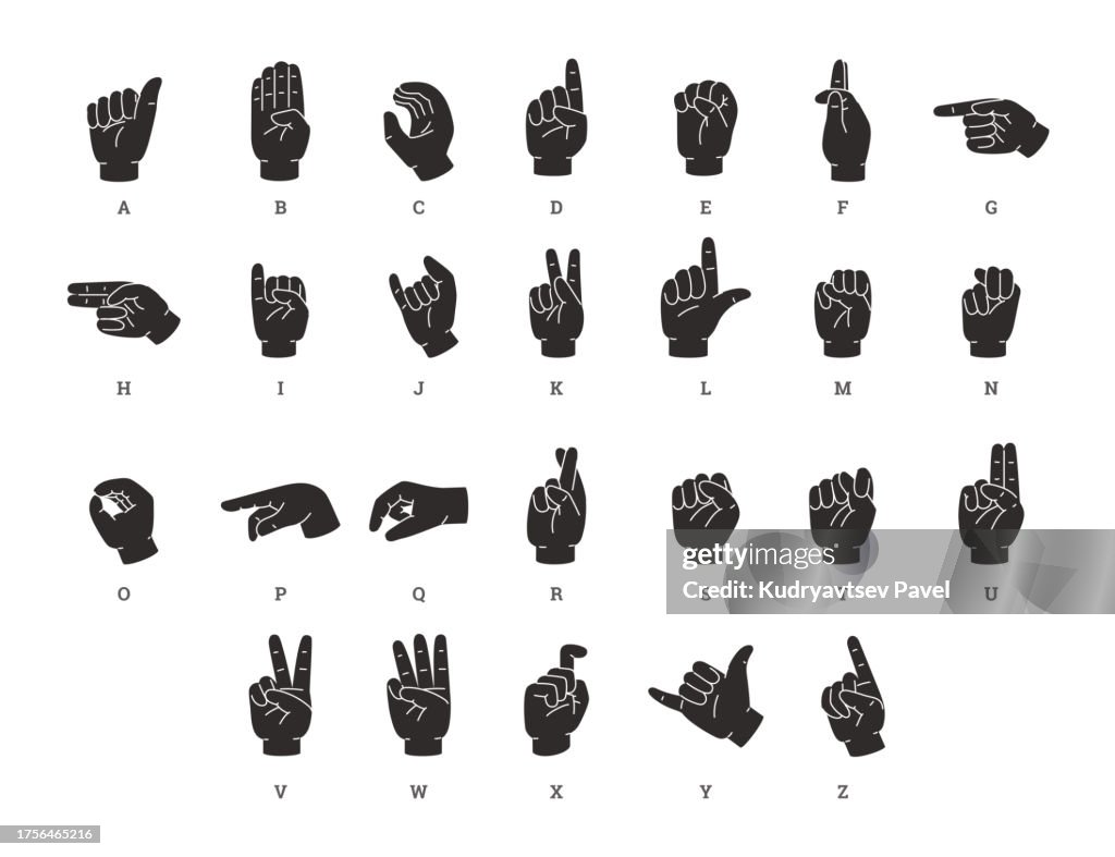 American Sign Language Alphabet High-Res Vector Graphic - Getty Images