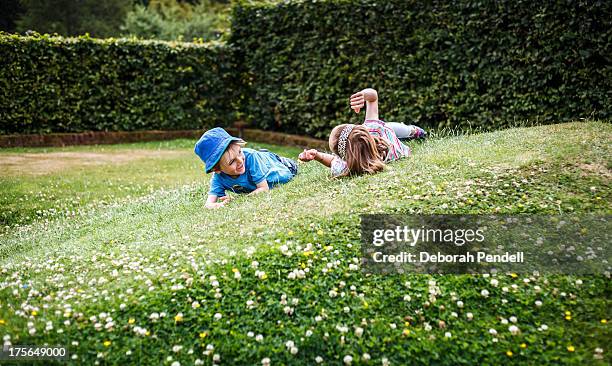 roly poly down the hill - roll up stock pictures, royalty-free photos & images