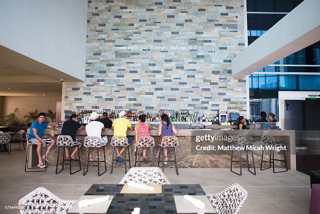 A local poolside bar in Panama City