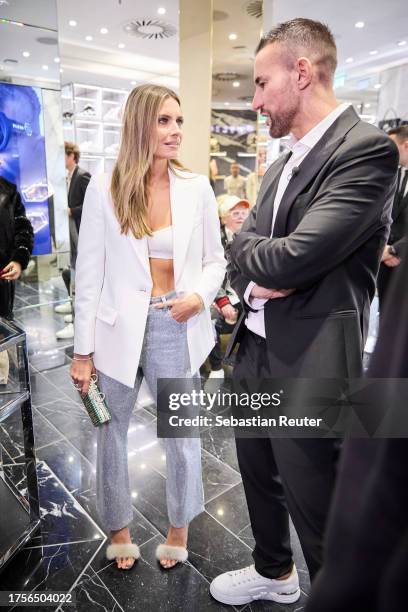 Sophia Thomalla and Philipp Plein attend the Philipp Plein book launch Event on October 25, 2023 in Berlin, Germany.