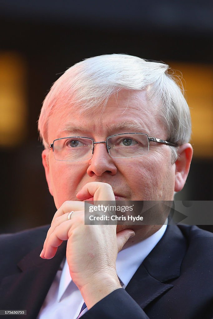 Kevin Rudd Politics Australian Prime Minister Kevin Rudd looks on during a debate at the ...