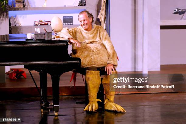 Michel Leeb performs in "Un drole de pere" play at 29th Ramatuelle Festival day 6 on August 5, 2013 in Ramatuelle, France.