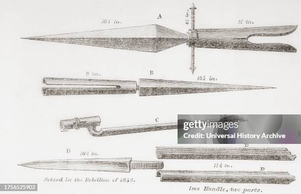 Fenian weapons, 19th century. From The Illustrated London News, published 1865.