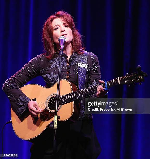 Recording artist Rosanne Cash performs onstage during the "Nashville 2.0" presentation at the PBS portion of the 2013 Summer Television Critics...