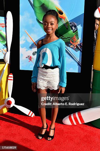 Actress Skai Jackson attends the World Premiere of Disney's Planes at the El Capitan Theatre on Aug. 5 in Hollywood, California.