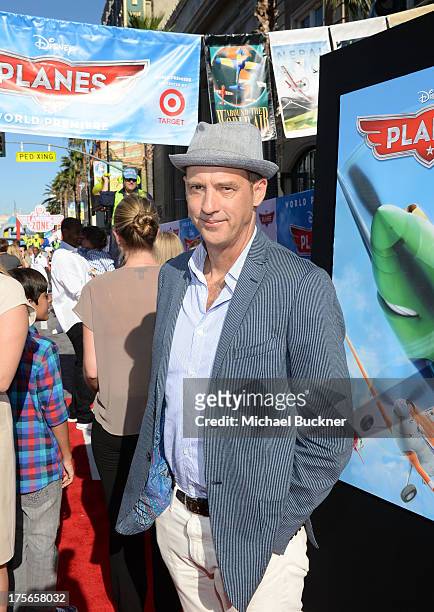 Actor Anthony Edwards attends the world-premiere of Disneys Planes presented by Target at the El Capitan Theatre on August 5, 2013 in Hollywood,...