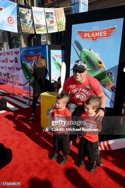 Mixed martial artist Tito Ortiz attends the world-premiere of Disneys Planes presented by Target at the El Capitan Theatre on August 5, 2013 in...