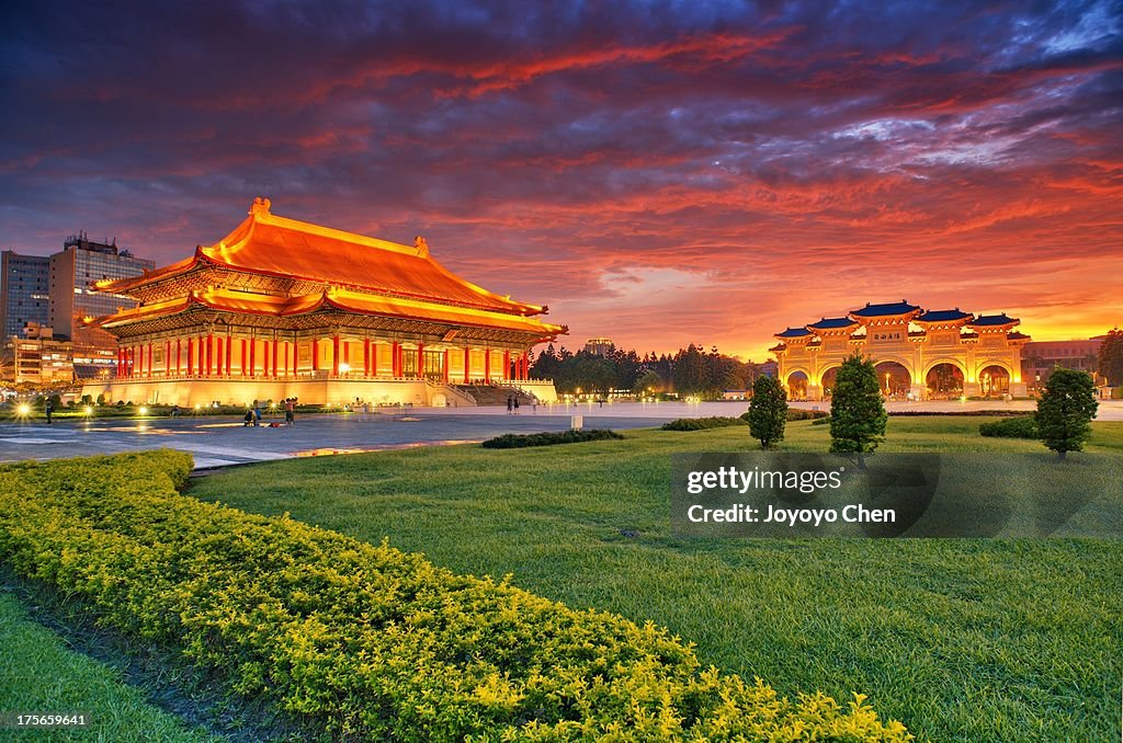 Red sky in C.K.S. Memorial Hall