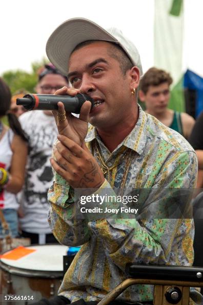 Itch Rapper Death Rapper Itch performs in a wheelchair with a broken leg during the ...
