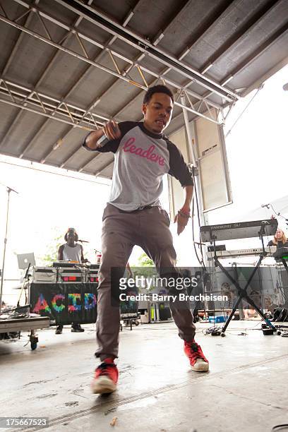 Chance The Rapper performs during Lollapalooza 2013 at Grant Park on August 2, 2013 in Chicago, Illinois.