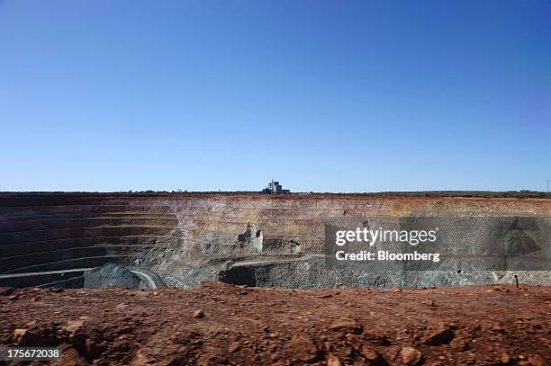 The spacer facility stands next to the now depleted open pit mine at the Sandfire Resources NL copper operations at DeGrussa, 559 miles north of...