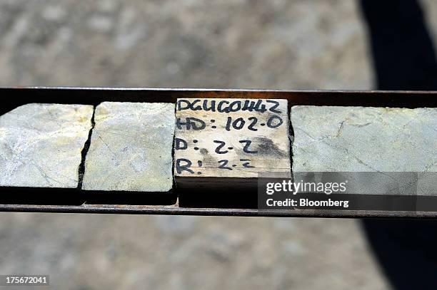Ore Core Sample 58 Taking Core Samples From A Mine Stock Photos, High-Res Pictures, and ...
