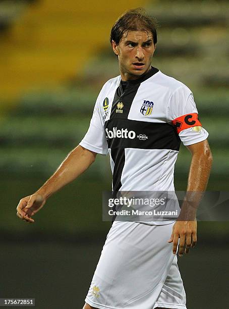 Gabriel Paletta of Parma FC looks on during the pre-season friendly match between Parma FC and Olympique de Marseille at Stadio Ennio Tardini on July...