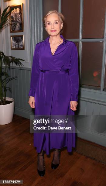 Dame Kristin Scott Thomas attends the press night after party for "Lyonesse" at Browns Covent Garden on October 25, 2023 in London, England.