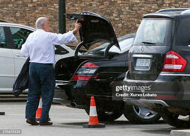 Amancio Ortega, owner of Zara empire, attend CSI Casas Novas Horse Jumping Competition 2013 near Arteixo on July 27, 2013 in A Coruna, Spain.