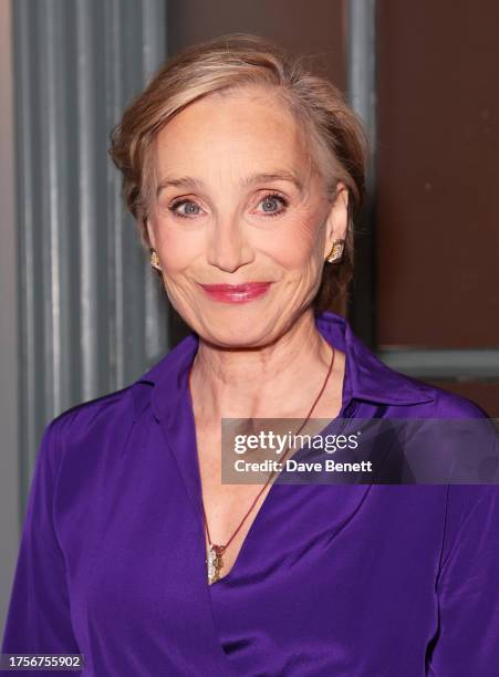 Dame Kristin Scott Thomas attends the press night after party for "Lyonesse" at Browns Covent Garden on October 25, 2023 in London, England.