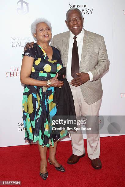 Billye Aaron and Hank Aaron attend Lee Daniels' "The Butler" New York Premiere at Ziegfeld Theater on August 5, 2013 in New York City.