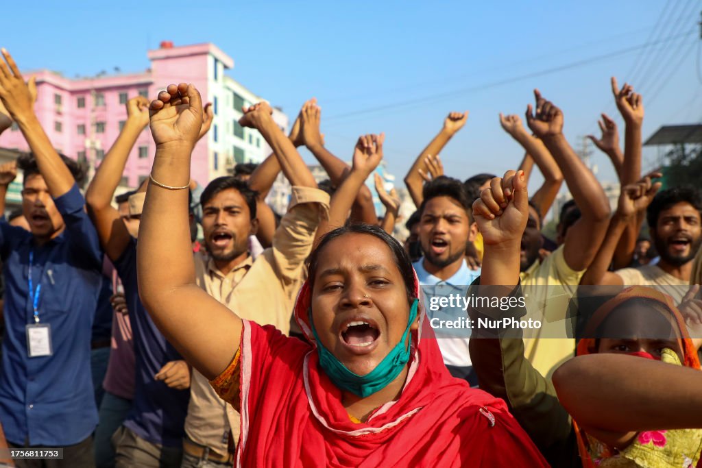 Garment Worker Protest In Dhaka