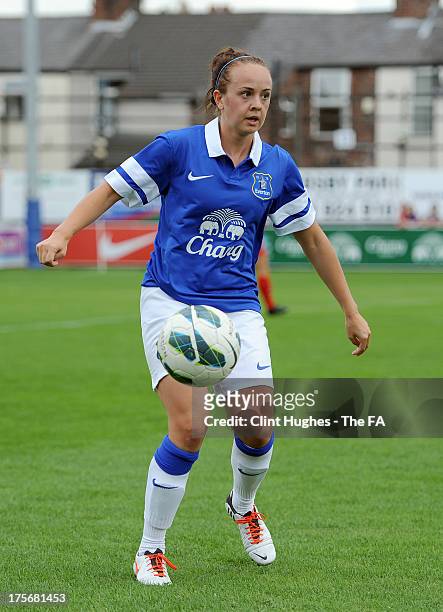 Billie Murphy of Everton Ladies FC during the FA WSL match between Everton Ladies FC and Bristol Academy Women's FC at the Arriva Stadium on July 4,...