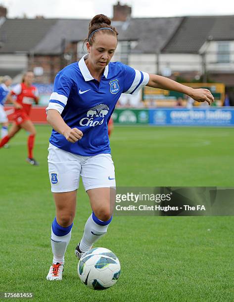 Billie Murphy of Everton Ladies FC during the FA WSL match between Everton Ladies FC and Bristol Academy Women's FC at the Arriva Stadium on July 4,...