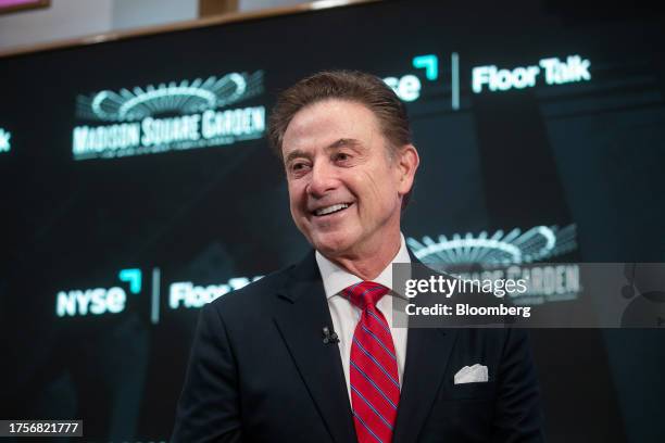 Rick Pitino, head coach of the St. John's Red Storm basketball team, during an interview at the New York Stock Exchange in New York, US, on Tuesday,...