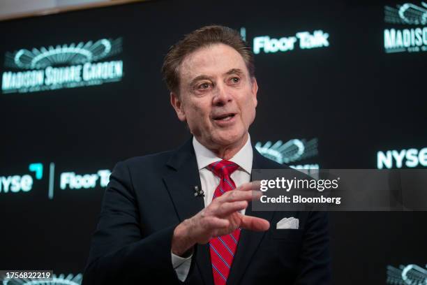 Rick Pitino, head coach of the St. John's Red Storm basketball team, during an interview at the New York Stock Exchange in New York, US, on Tuesday,...