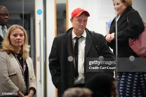 Dominic Cummings , who served as Chief Adviser to former Prime Minister Boris Johnson, leaves after giving evidence at the Covid-19 inquiry on...