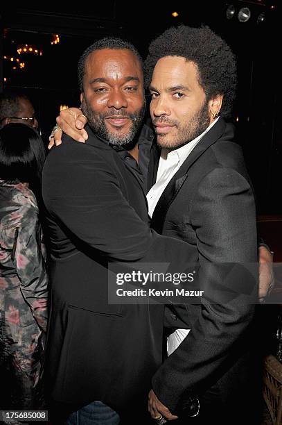 Director Lee Daniels and actor Lenny Kravitz attend Lee Daniels' "The Butler" New York premiere, hosted by TWC, DeLeon Tequila and Samsung Galaxy on...