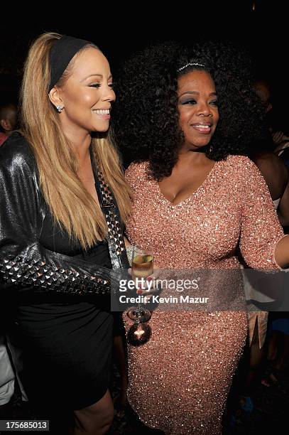 Actors Mariah Carey and Oprah Winfrey attend Lee Daniels' "The Butler" New York premiere, hosted by TWC, DeLeon Tequila and Samsung Galaxy on August...