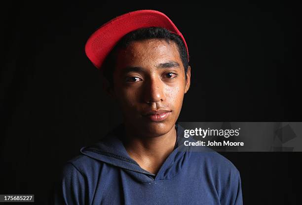 Guatemalan immigrant Javier spends a day at the Hermanos en el Camino immigrant shelter on August 5, 2013 in Ixtepec, Mexico. He said he planned to...