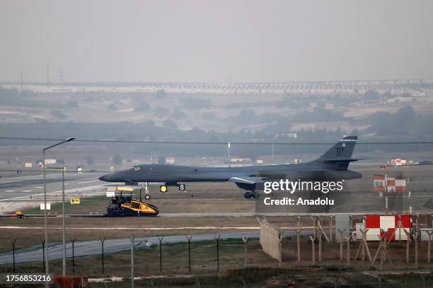 Air force B-1B Lancers assigned to the 9th Expeditionary Bomb Squadron, arrive at Incirlik Air Base for hot-pit refueling as part of a long-planned...
