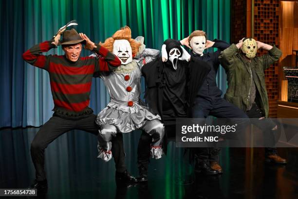 Episode 1865 -- Pictured: Halloween Villains during "Audience Suggestion Box" on Tuesday, October 31, 2023 --