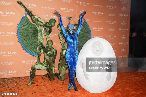 Heidi Klum and Tom Kaulitz at Heidi Klum's 22nd Annual Halloween Party held at the Marquee on October 31, 2023 in New York City.