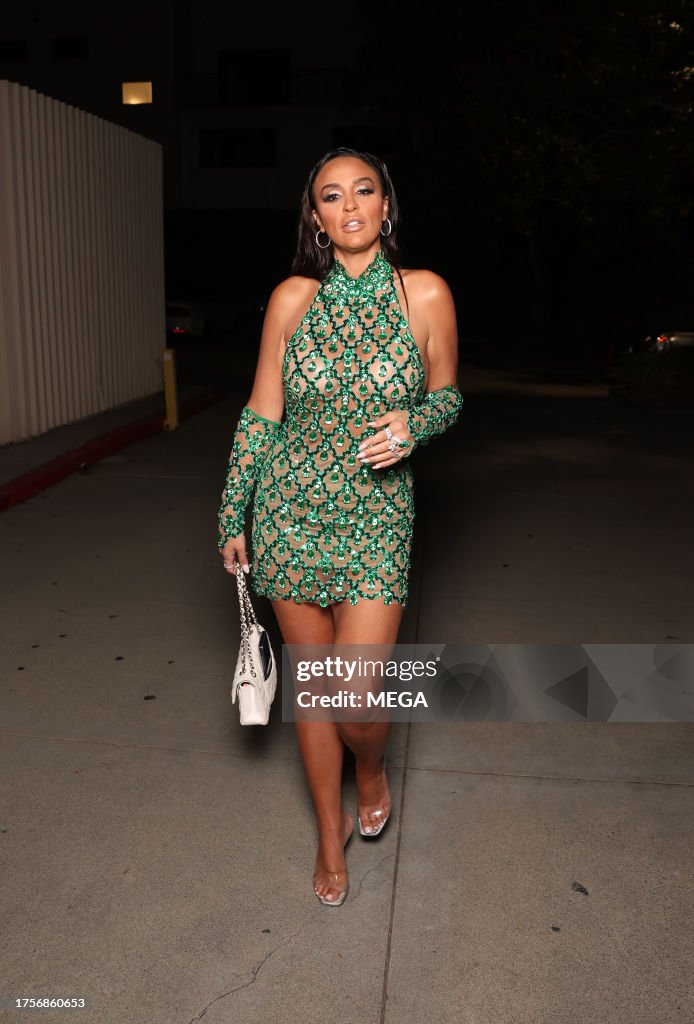 Bianca Roccisano is seen in dress on October 31, 2023 in Beverly