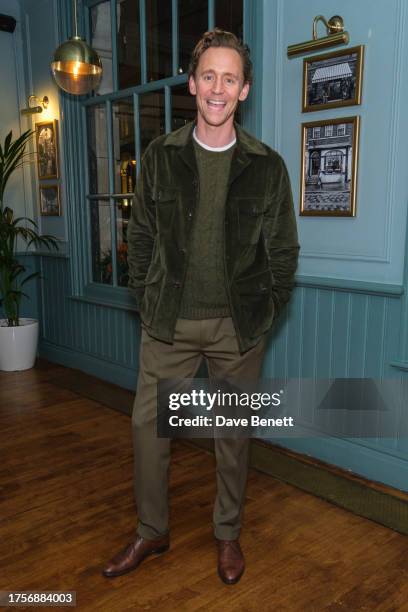 Tom Hiddleston attends the press night after party for "William Shakespeare's King Lear", directed and played by Kenneth Branagh, at Browns Covent...