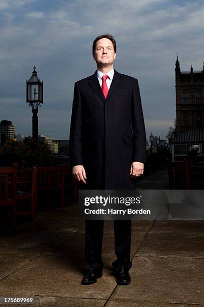 Liberal party politician Nick Clegg is photographed for the Sunday Times magazine on December 3, 2012 in London, England.