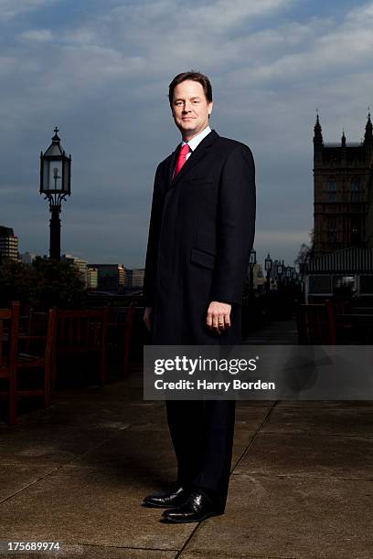 Liberal party politician Nick Clegg is photographed for the Sunday Times magazine on December 3, 2012 in London, England.