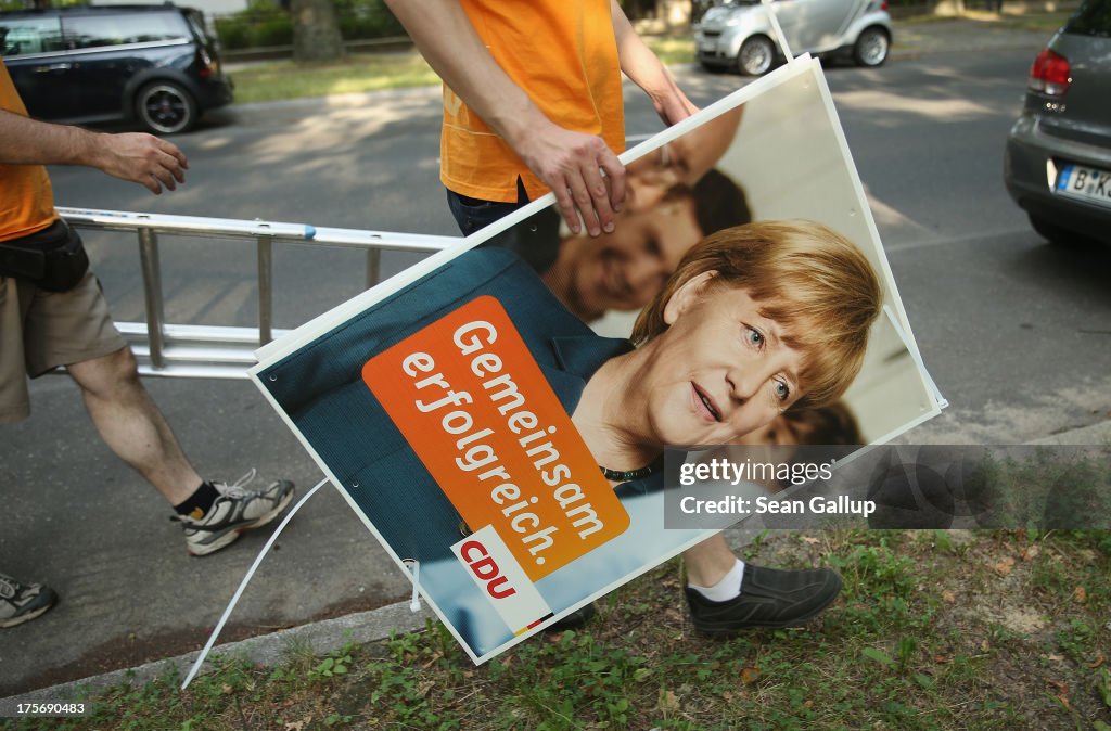 Political Parties Launch Election Campaigns In Berlin