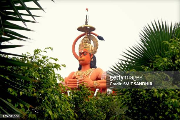 hanuman temple, delhi - affengott stock-fotos und bilder