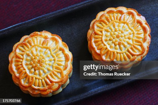 Mooncakes, Chinese Food for Mid-Autumn Festival Mooncakes, Chinese Food for Mid-Autumn Festival