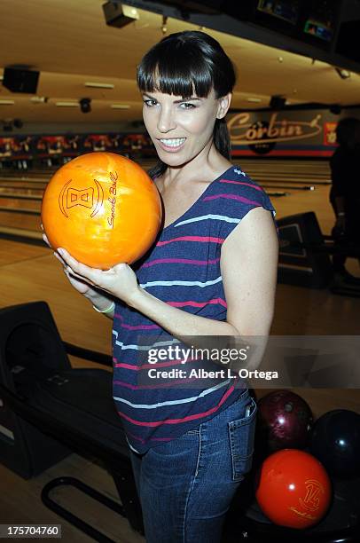 Dana Dearmond participates in Porn Star Bowling for the Free Speech Coalition held at Corbin Bowl on July 28, 2013 in Tarzana, California.