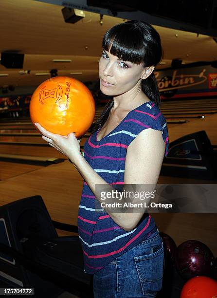 Dana Dearmond participates in Porn Star Bowling for the Free Speech Coalition held at Corbin Bowl on July 28, 2013 in Tarzana, California.