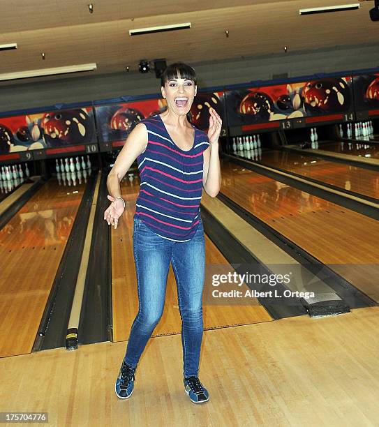 Dana Dearmond participates in Porn Star Bowling for the Free Speech Coalition held at Corbin Bowl on July 28, 2013 in Tarzana, California.