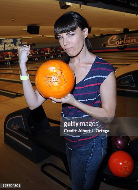 Dana Dearmond participates in Porn Star Bowling for the Free Speech Coalition held at Corbin Bowl on July 28, 2013 in Tarzana, California.