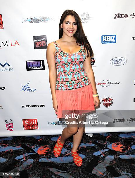 Valentina Nappi participates in Porn Star Bowling for the Free Speech Coalition held at Corbin Bowl on July 28, 2013 in Tarzana, California.