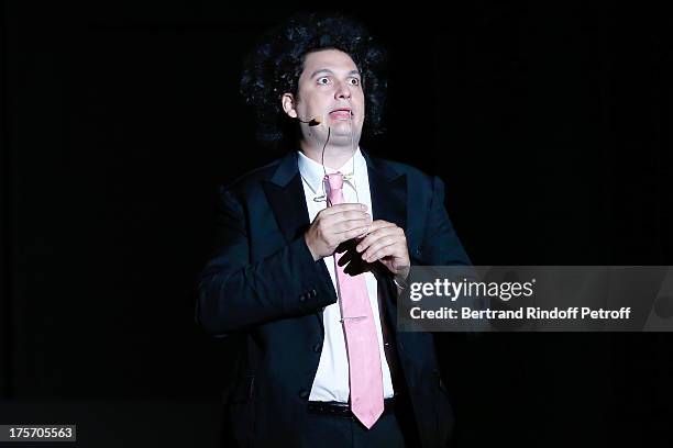 Magician Eric Antoine performs in his show "Le mix sous les etoiles" on day 7 of the 29th Ramatuelle Festival on August 6, 2013 in Ramatuelle, France.