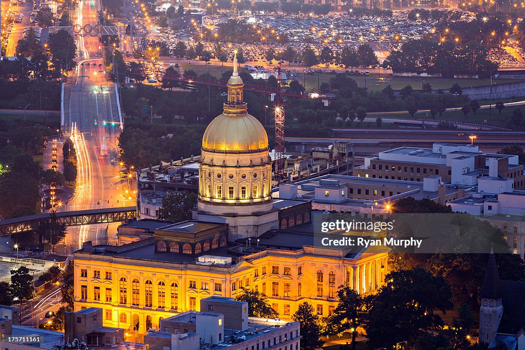 Georgia State Capitol at Night