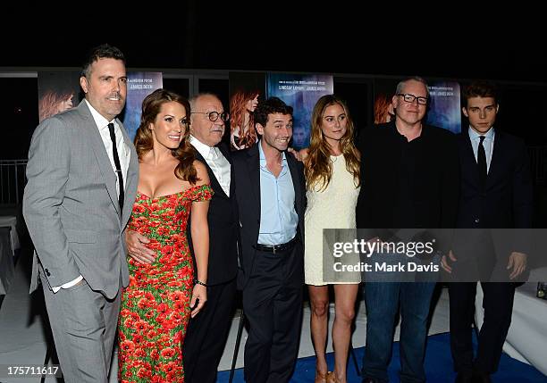 Producer Braxton Pope, actress Tenille Houston, director Paul Schrader, actors James Deen, Amanda Brooks, writer Bret Easton Ellis, and actor Nolan...